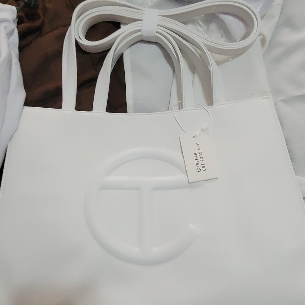 White telfar medium bag